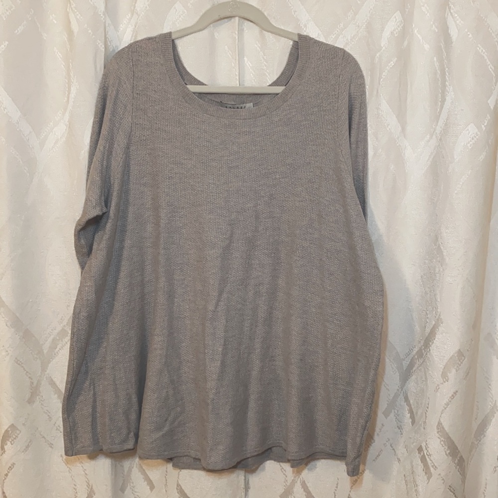 Plus Size Light Gray Sweater